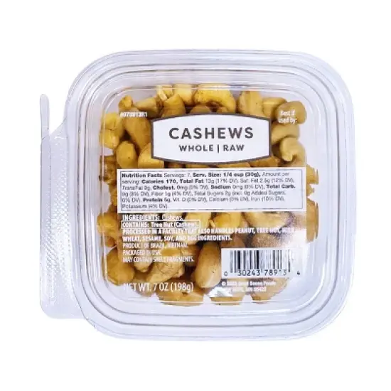 Whole Raw Cashews - 7oz image {5}