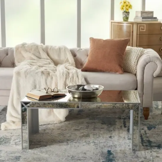 20"x20" Oversize Life Styles Stonewash Solid Square Throw Pillow - Nourison image {3}