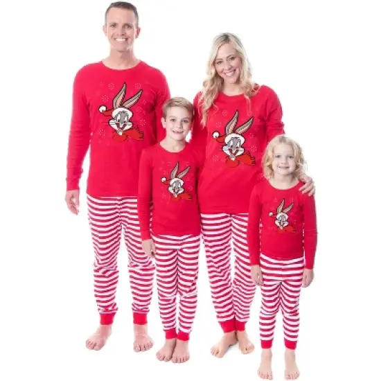 Looney Tunes Bugs Bunny Christmas Tight Fit Family Pajama Set image {4}