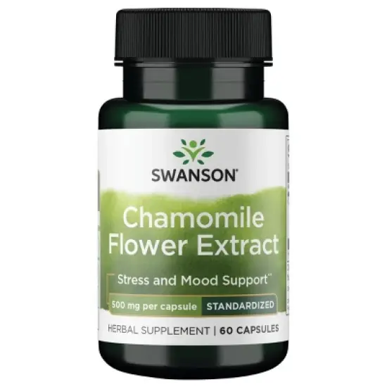 Swanson Chamomile Flower Extract - Standardized Apigenin 500 mg 60 Caps image {5}