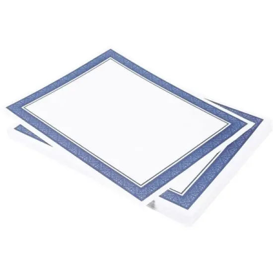 Best Paper Greetings 50 Pack Blank Award Certificate Sheets with Blue Border for Printing Graduation Diploma Paper, White, 8.5 x 11 inch image {5}