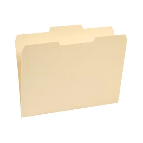 Staples 100% Recycled Manila File Folders Letter 3-Tab 100/Box (246850) TR246850-CC image {3}