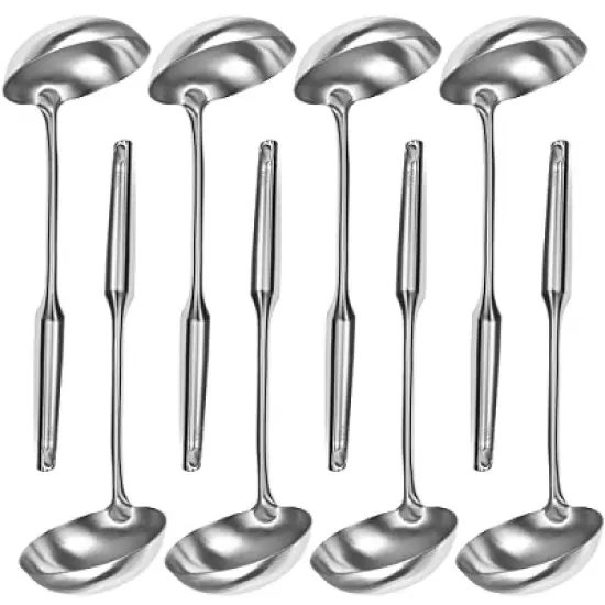 YBM Home 14" 6 oz. Stainless Steel Soup Ladle (2410),8-Pack image {4}