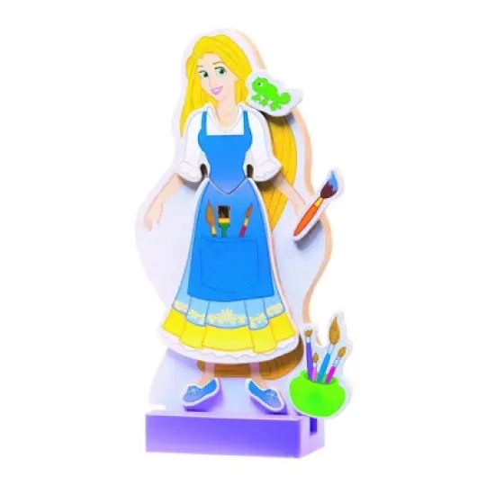 Melissa & Doug Disney Cinderella and Belle and Rapunzel Magnetic Dress-Up Wooden Dolls image {5}