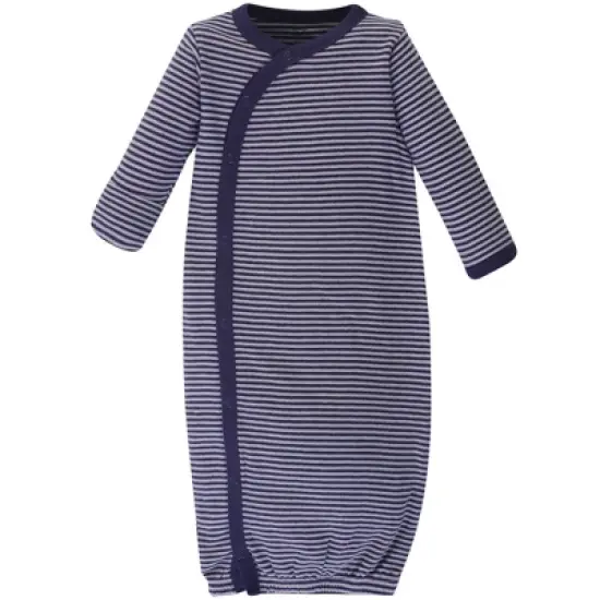 Touched by Nature Baby Boy Organic Cotton Side-Closure Snap Long-Sleeve Gowns 3pk, Constellation image {1}