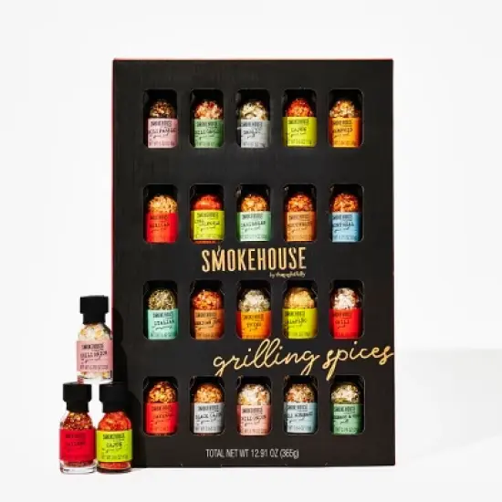Smokehouse by Thoughtfully, Ultimate Grilling Spice Gift Set, Flavors Include Chili Garlic, Rosemary and Herb, Lime Chipotle, and More, Set of 20 image {8}