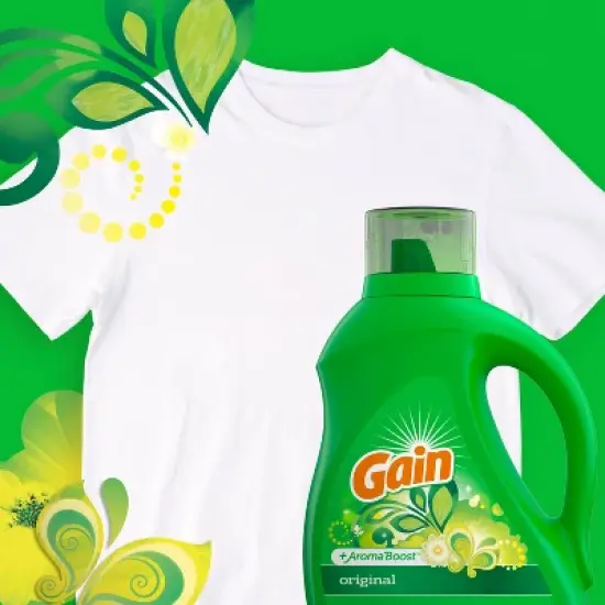 Gain + Aroma Boost Original Scent HE Compatible Liquid Laundry Detergent image {3}
