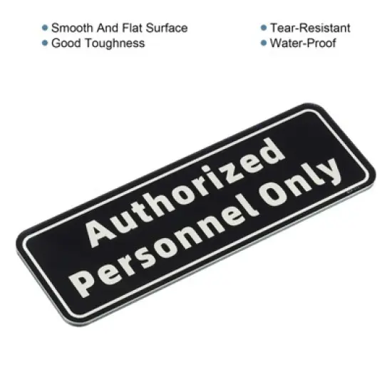 Unique Bargains Acrylic Self-Adhesive Decor Home Business Authorized Personnel Only Sign image {3}