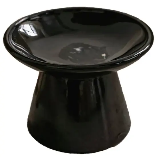 Dexypaws: Flat Top Ceramic Bowl For Cats - Black - 7.5oz Capacity image {5}