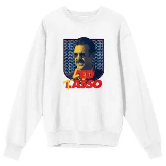Ted Lasso Led Tasso Men's White Long Sleeve Sweatshirt image {1}