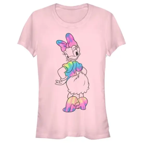 Junior's Mickey & Friends Tie Dye Daisy T-Shirt image {3}