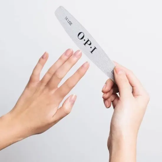 OPI EDGE Silver File 150 (Pack of 3 files) Perfect for Fast Nail Filing, Hands and Toes,  Design provides firm control for precise shaping image {1}