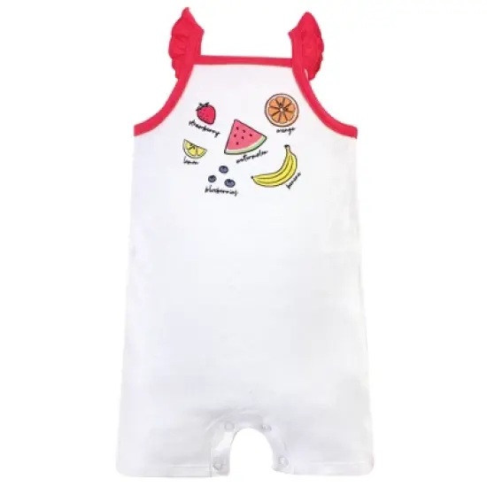 Touched by Nature Baby Girl Organic Cotton Rompers 3pk, Fruit image {3}