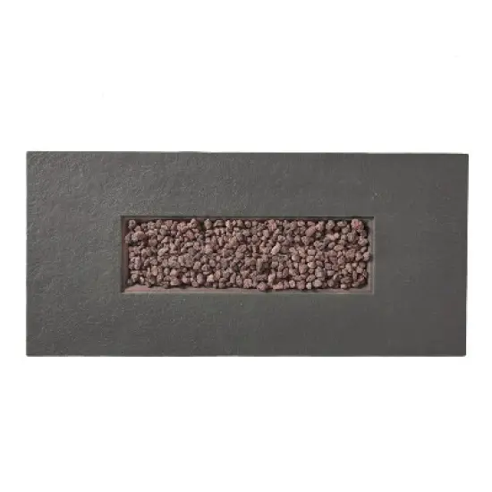 Rectangular Outdoor Fire Pit with 50,000 BTU and Faux Stone Concrete Finish image {11}