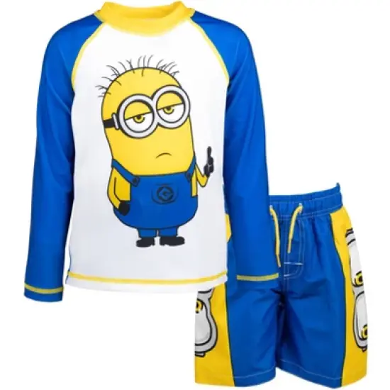 Despicable Me Minions Rash Guard and Swim Trunks Toddler image {8}