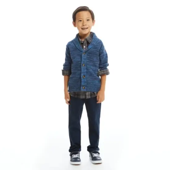 Andy & Evan  Infant  Boys Multi Colored Marled Toggle Cardigan Set image {1}