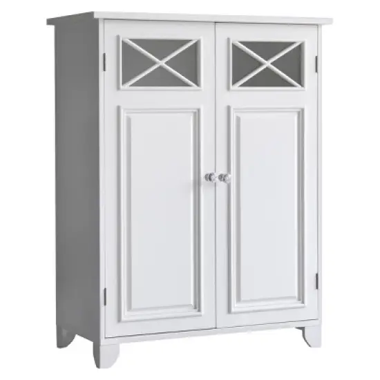 Dawson Two Doors Floor Cabinet White - Elegant Home Fashions image {4}