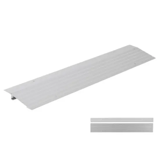 Door Ramp, Threshold Ramp 4'' Rise - 320kg Capacity Aluminum Floor Transition Strip for Wheelchair, Scooter, Motorhome, Pets, Truck image {7}