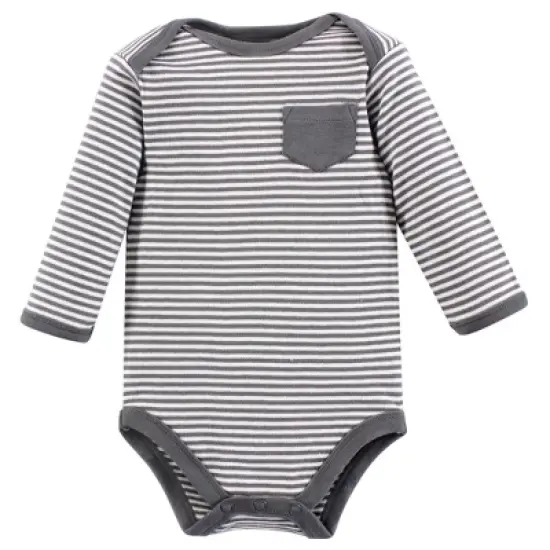Touched by Nature Baby Boy Organic Cotton Long-Sleeve Bodysuits 3pk, Fox image {2}