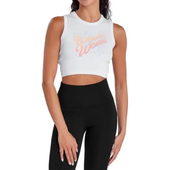 Women's Wonder Woman 84 Wonder Lines Sleeveless Crop Top Tank image {5}