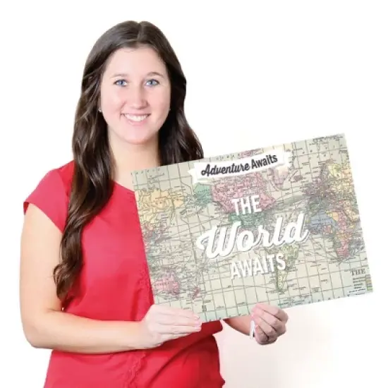 Big Dot of Happiness World Awaits - Paper Travel Themed Birthday Party Coloring Sheets - Activity Placemats - Set of 16 image {5}