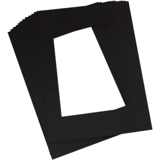 Pacon Pre-Cut Mat Frames, 9 x 12 Inches, Black, Pack of 12 image {3}