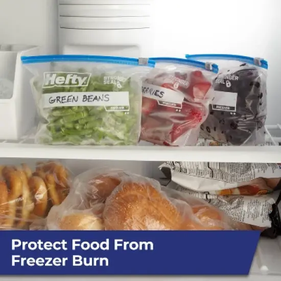 Hefty Quart Freezer Storage Slider Bags - 35ct image {6}