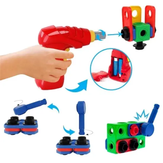 PICASSO-TILES 105 PC Construction Building Engineering Set, STEM Toys for Kids 3+ image {3}