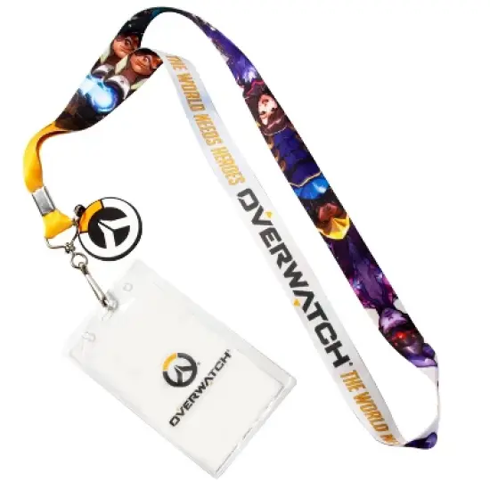 Surreal Entertainment OFFICIAL Overwatch Lanyard | Feat. D. Va & More | Includes ID Holder & Logo Coin image {7}