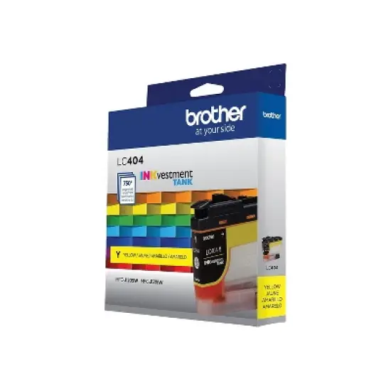 Brother LC404 Yellow Standard Yield Ink Cartridge Prints Up to 750 Pages (LC404YS) image {4}