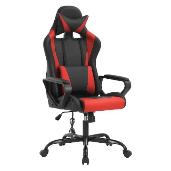 FDW Gaming Chiar Comfortable and Stylish Massage Office Chair with Adjustable Lumbar Support 360-Degree Swivel and Smooth-Rolling Casters image {12}
