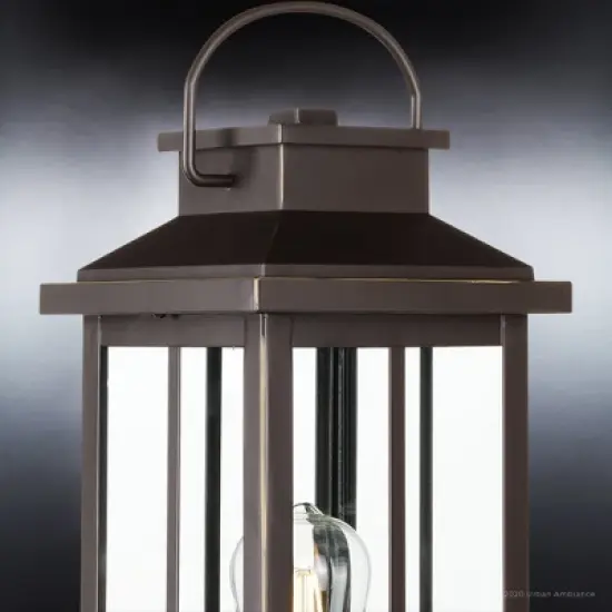 Urban Ambiance Luxury Transitional Outdoor Post Light 20.25''H x 7''W,  Olde Bronze Finish,  Anaheim Collection, UHP1293 image {4}