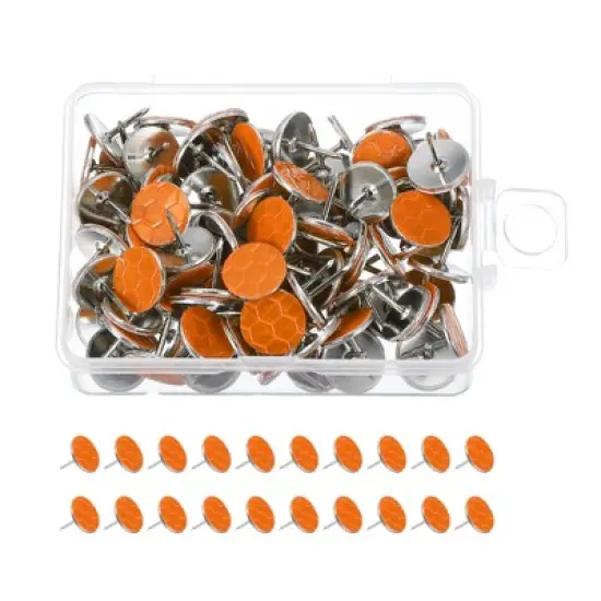 Unique Bargains Hunting Camping Hiking Trail Marking Glow Reflective Tacks 100 Pcs image {6}