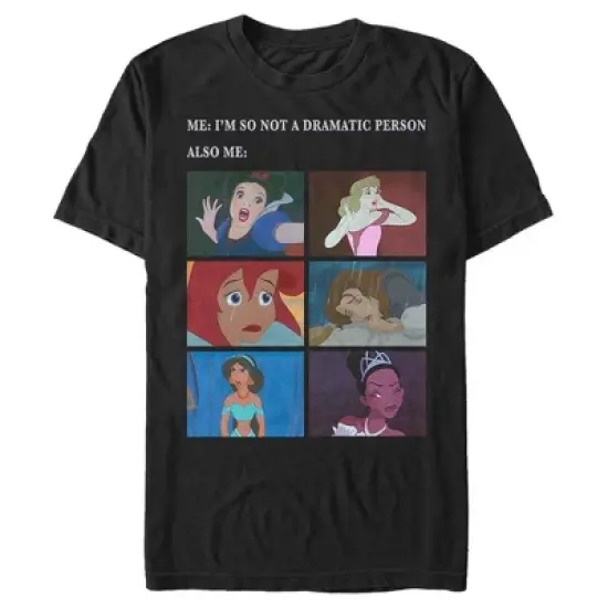 Men's Disney Princesses Dramatic Person Squares T-Shirt image {4}