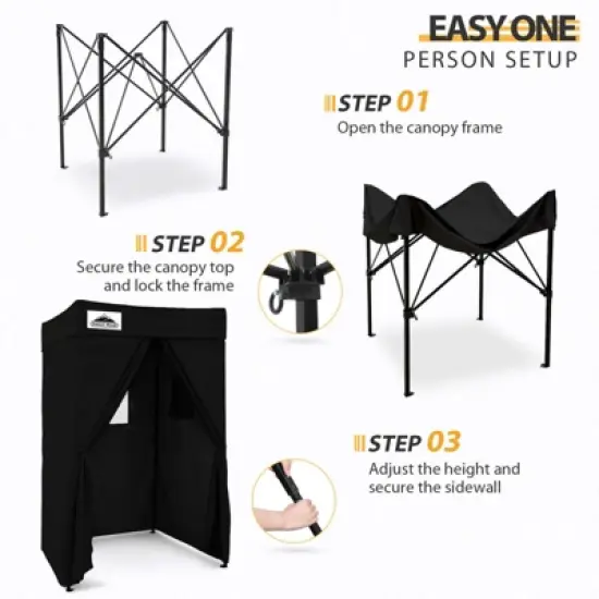 EAGLE PEAK 4x4 Pop Up Canopy, Portable Privacy Changing Room Photoshoots image {1}