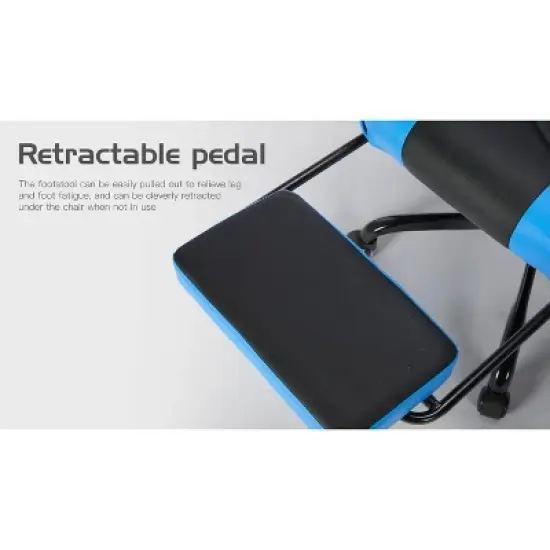 Racxily Gaming Chair w/ Footrest, Ergonomic Computer Chair with Headrest and Lumbar Support, Breathable Material Height Adjustable image {8}