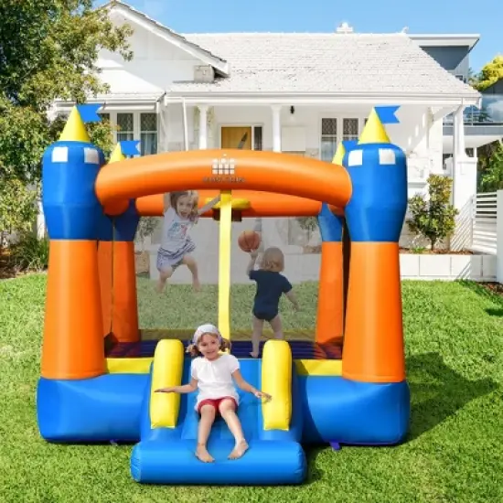 Inflatable Bounce House Kids Magic Castle w/ Large Jumping Area With 550W Blower image {1}