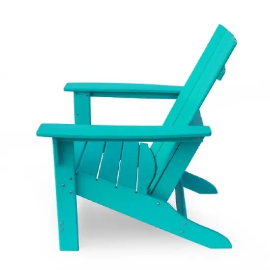 Encino 2pk Resin Contemporary Adirondack Chairs - Teal - Christopher Knight Home image {6}
