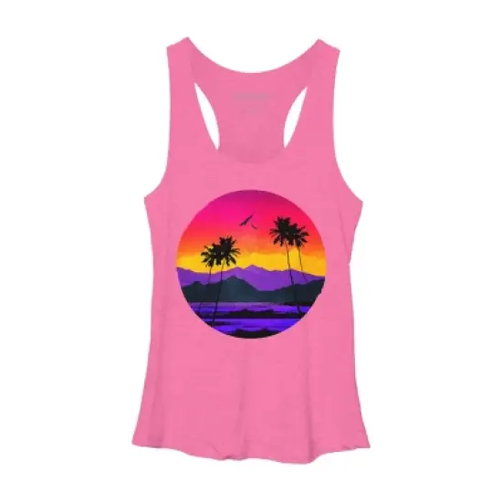 Women's Design By Humans The Color of Paradise By clingcling Racerback Tank Top image {3}