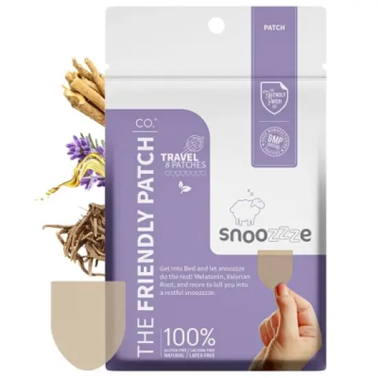 The Friendly Patch Snooze Sleep Patches 8 Melatonin, Valerian Root, Ashwagandha, Magnesium image {12}
