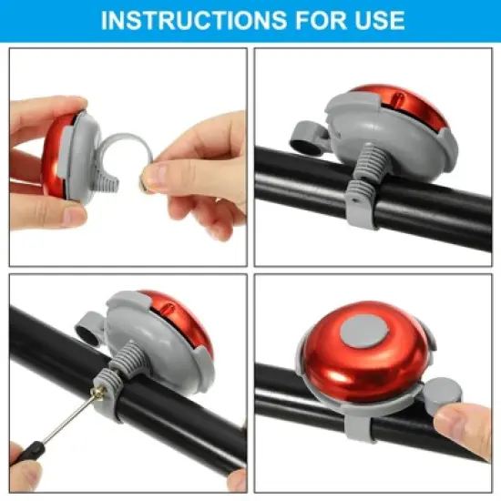 Unique Bargains Mountain Road Bicycle Accessories Loud Clear Sound Rotation Classic Bike Bells 2 Pcs image {2}