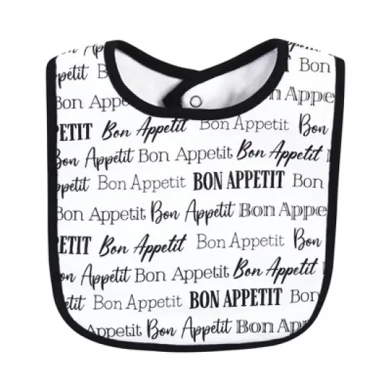 Hudson Baby Unisex Baby Cotton Bibs, Bon Appetit, One Size image {4}