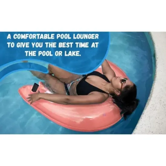 4E&rsquo;s Novelty 2 Pack Inflatable Pool Chair Float &ndash; Pool Floats for Adults with Drink Holder image {3}