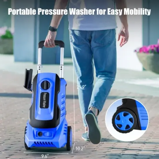 SUGIFT Electric Pressure Washer, 3300 Max PSI, 2.0 GPM, 1800W High-Performance Cleaner with 4 Quick-Connect Nozzles & Foam Cannon image {5}