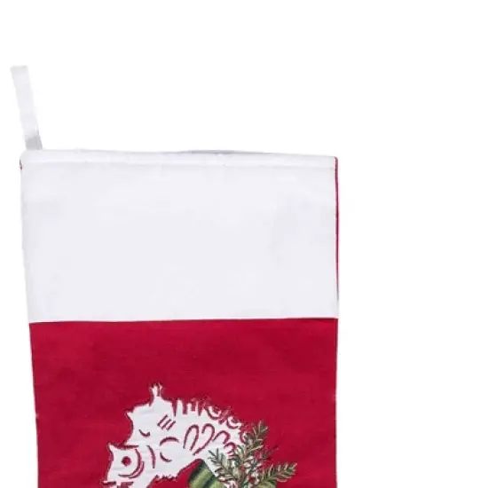 C&F Home 8.5" x 20" Holiday Seahorse with Pine Needle Green Scarf Christmas Stocking image {1}