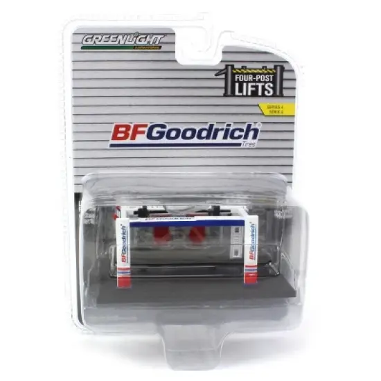 Greenlight Collectibles 1/64 Auto Body Shop, BF Goodrich, Four Post Lift Series 4 16150-B image {1}
