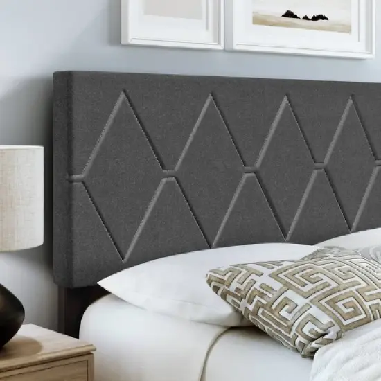 Darcy Diamond Stitched Upholstered Bed - Eco Dream image {6}