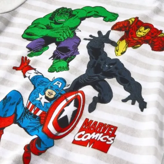 Toddler Boys' 4pc Marvel Black Panther & Hulk Snug Fit Pajama Set - Blue 12M image {2}