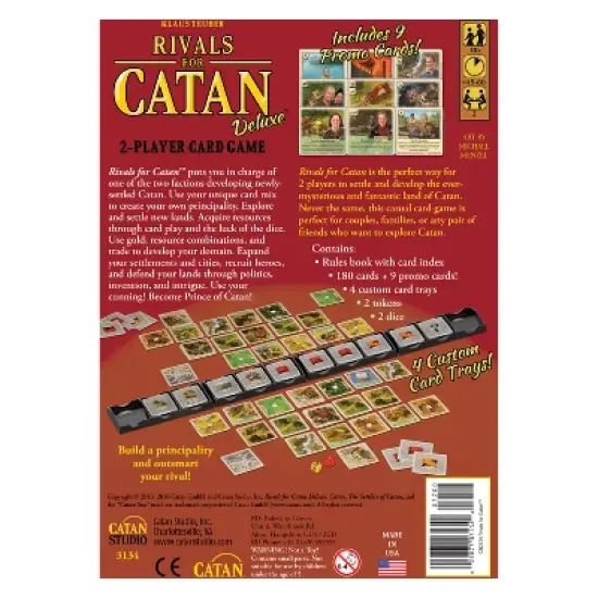 Rivals For Catan Deluxe Board Game: Strategy & Creativity, Includes Game Pieces & Instructions, 2 Players, 30-60 Min Play image {1}