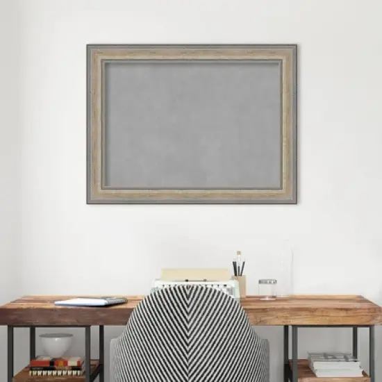 Amanti Art 33"x25" Framed Magnetic Board Fleur Champagne Silver : Metal Wall Mount, Office D&eacute;cor image {6}